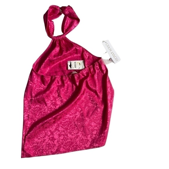 Ronny Kobo Blouse Women’s S Claire Pink Floral Halter Jacquard Print NWT $348 - Picture 10 of 10